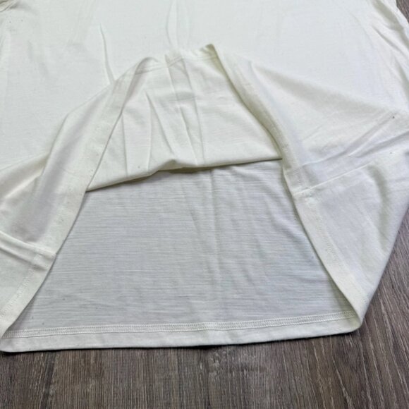 Unbound Mens Off White Crew Neck Lightweight Merino Wool Casual T-Shirt Sz XXL - Picture 3 of 9